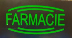 Reclama LED - FARMACIE - de exterior / interior, 44 x 24 cm