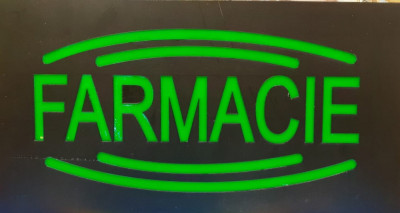 Reclama LED - FARMACIE - de exterior / interior, 44 x 24 cm foto