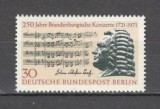 Berlin.1971 250 ani Concertele Brandenburgice-J.S.Bach SB.801, Nestampilat