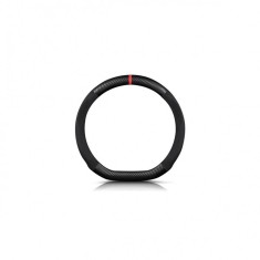 Husa volan sport tesit imitatie piele si carbon marime M