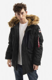 Alpha Industries geacă Polar Jacket bărbați, culoarea negru, de iarnă 123144.03-black