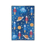 Covor copii Home, design Cosmos, Anti-alunecare, Poliester/Bumbac, 60x90cm, Multicolor