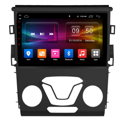 Navigatie Auto Multimedia cu GPS Ford Mondeo (2013 +), 4 GB RAM + 64 GB ROM, Slot Sim 4G pentru Internet, Carplay, Android, Aplicatii, USB, Wi-Fi, Blu foto
