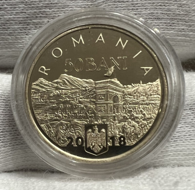 50 Bani 2017 PROOF, Alama, Romania, 140 Ani de la Unirea Dobrogei cu Romania foto