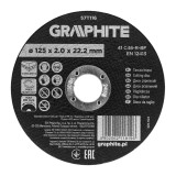 Disc de taiere pentru beton Graphite 125 x 2.0 x 22.2 mm, corindon