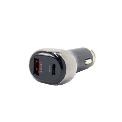 Incarcator auto elSales ELS-PC201 cu 1 USB si 1 USB-C, tehnologie Quick Charge 3.0, Power Delivery, alb foto