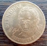 (M1452) MONEDA FRANTA - 10 FRANCS 1983, ANIVERSARA - STENDHAL