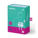 Cupa menstruala, Satisfyer Feel Good, culoare bleu, 1 cutie x 2 buc