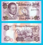 Botswana (p#11) 5 Pula 1992 UNC &#039;Ketumile Masire&#039; serie: C/47 217154