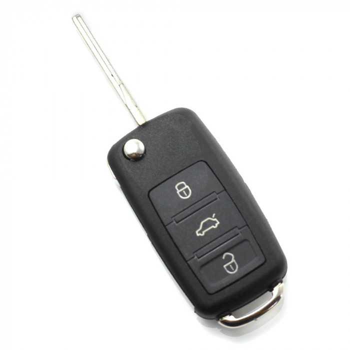 Audi A8 - Carcasă cheie tip briceag cu 3 butoane, fără buton de panică -