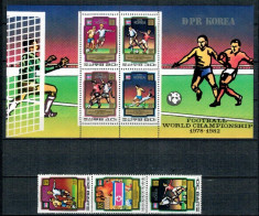 DPR Korea 1980 - C.M. fotbal, serie+bloc neuzat foto