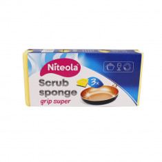 Bureti pentru Bucatarie Niteola Scrub Sponge Grip, 3Buc/Set, Bureti Bucatarie, Bureti pentru Bucatarie, Bureti Bucatarie Niteola, Bureti Burete Bucata