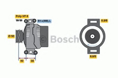 Generator / Alternator MERCEDES SPRINTER 4-t platou / sasiu (904) (1996 - 2006) BOSCH 0 986 042 530 foto