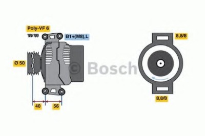 Generator / Alternator MERCEDES SPRINTER 3-t bus (903) (1995 - 2006) BOSCH 0 986 042 530 foto