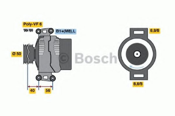 Generator / Alternator MERCEDES SPRINTER 5-t platou / sasiu (905) (2001 - 2006) BOSCH 0 986 042 530