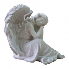 Statueta decorativa, Inger, Alb, 25 cm, DVAN0736-8P