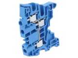 Term. &icirc;mbinare şine 0,2-6mm&sup2; 1 piste 3 borne albastră SNK