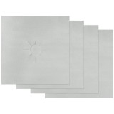 Set 4 Folii de Protectie, reutilizabile, pentru Plita si Aragazul pe gaz, 27 x 27 cm, argintiu