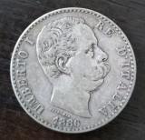 Moneda Italia - 2 Lire 1886 - Argint - An mai rar, Europa