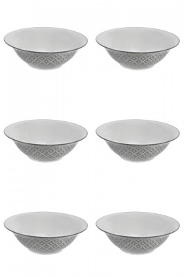 Set boluri, 6 piese, 1.65 L, Portelan, Alb model foto