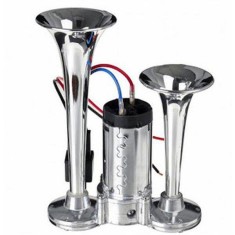 CLAXON UNIVERSAL CU 2 GOARNE CU COMPRESOR, 12V/24V, 86DB SI 95DB logan audi bmw foto