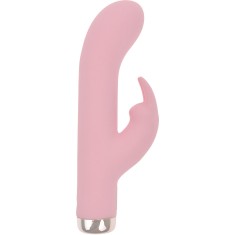 Vibrator Rabbit Monchichi 10 Moduri Vibratii Puternice Silicon USB Roz 17 cm Mokko Toys