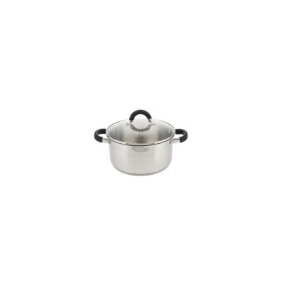 Oala din inox cu capac sticla, fund termic multistrat, 1litru, 14cm, Kinghoff foto