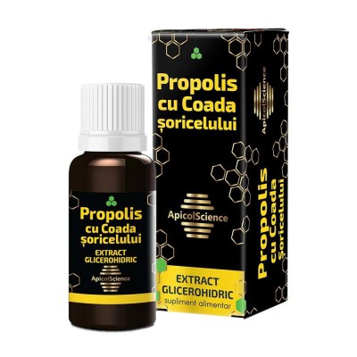 Propolis Glicerohidric cu Coada Soricelului 30 mililitri ApicolScience foto
