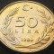 Moneda 50 LIRE - TURCIA, anul 1988 * cod 1425 = A.UNC+