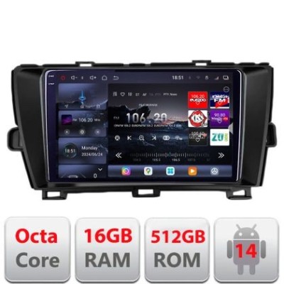 Navigatie Toyota Prius 2009-2014 Edotec Kit-TY39 8 core QLED 2K 12+256GB 360 Android Waze USB Navigatie Internet Youtube Radio CarStore Technology foto