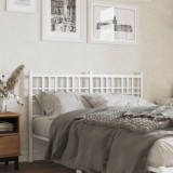 VidaXL Tăblie de pat metalică, alb, 120 cm