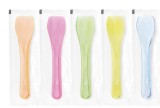 Lingurite de inghetata 9.5cm PS reutilizabile multicolor transparent 500buc/set