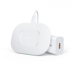 Choetech T550F Wireless Quick Charger Qi 15W cu slot de încărcare Airpods