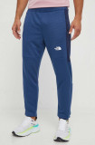 The North Face pantaloni de trening culoarea albastru marin, modelator