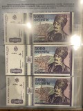 Bancnote 5000 lei 1993 serii mici consecutive