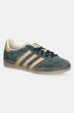 adidas Originals sneakers din piele &icirc;ntoarsă Gazelle Indoor culoarea verde, JH5402