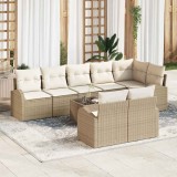 VidaXL Set de canapele pentru grădină cu pernă 9 pcs 289 x 124 x 85 cm