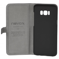 Husa de piele NEVOX Ordo Book Samsung Galaxy S8 Plus Black foto