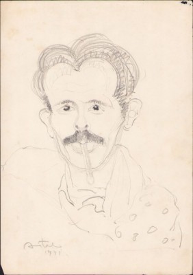 A1609 Schiță de Dimitrie &amp;bdquo;Puiu&amp;rdquo; Eitel, 1941, semnată foto