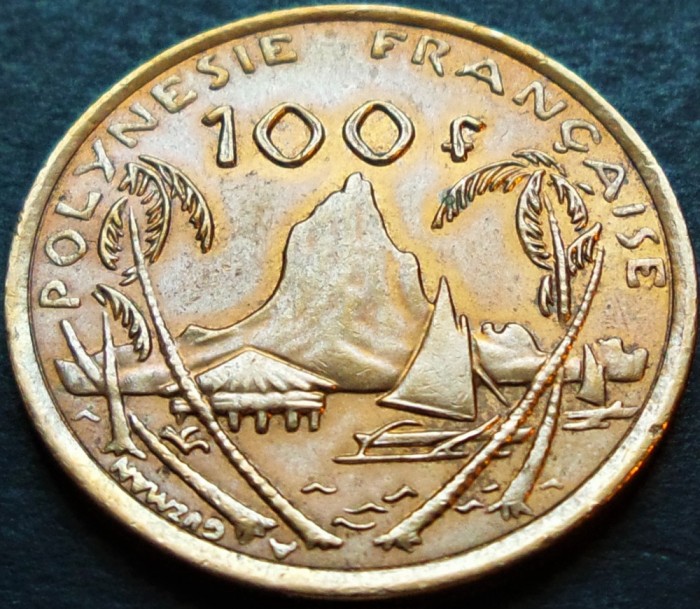 Moneda exotica 100 FRANCI - POLINEZIA FRANCEZA, anul 2004 *cod 54
