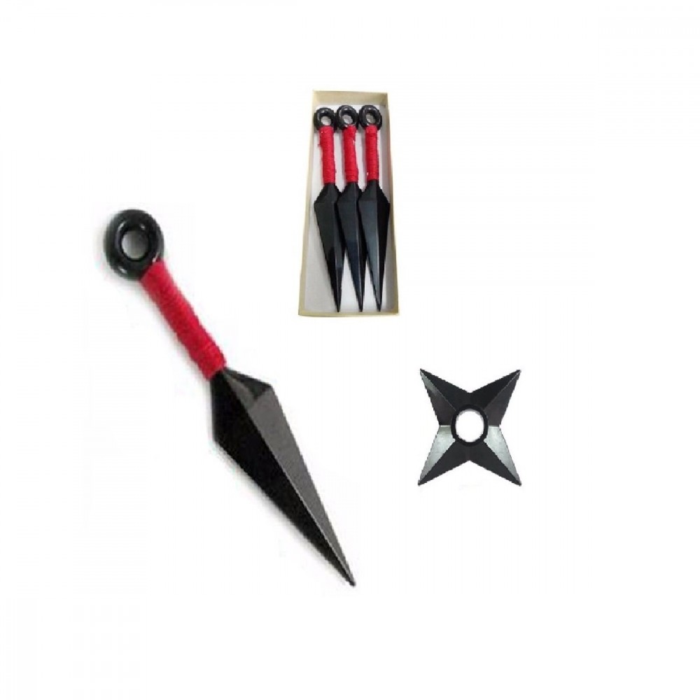 Set Arme Pumnal Cutit Kunai Stea Ninja Shuriken Anime Cosplay Naruto Cadou Okazii Ro