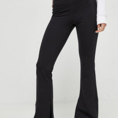 Dkny colanti femei, culoarea negru, neted