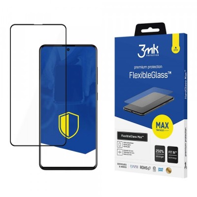 Folie de protectie Ecran 3MK FlexibleGlass Max pentru Samsung Galaxy A52s 5G A528 / A52 5G A526 / A52 A525, Sticla Flexibila, Full Glue, Neagra foto