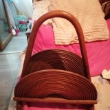Suport ziare lemn art deco
