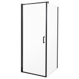 Cabină de duș pătrată Hera 90x90 cm cu ușă batantă și cădiță de duș
