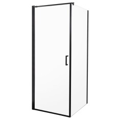 Cabină de duș pătrată Hera 90x90 cm cu ușă batantă fără cădiță de duș