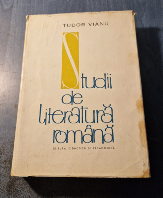 Studii de literatura romana Tudor Vianu foto