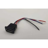 Mufa USB2.0 mama panou tip A 1 port gabarit mic cu 4 fire 18xH10mm, Generic