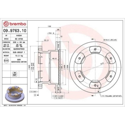 Set disc frana Iveco Daily 4 Box 05.06-03.12, Daily 4 Platform / Chassis 05.06-03.12, Daily 5 Box 09.11-02.14, Daily 5 Platform / Chassis 09.11-02.14 foto