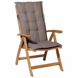 Madison Pernă de scaun cu spătar &icirc;nalt Panama, gri taupe, 123x50 cm